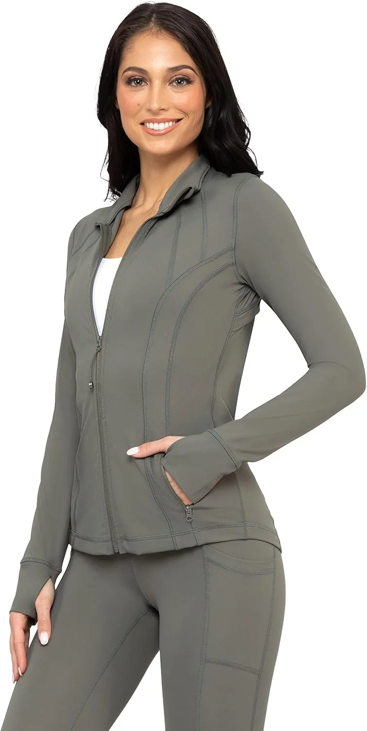 90 Degree By Reflex Women’s Lightweight, Full Zip Running Track Jacket