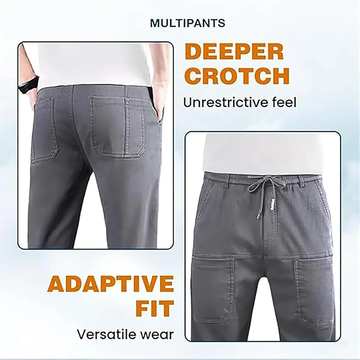 Acegents Cargo Pants, Mencomfy Multipants - High Stretch Multi-Pocket Cargo Pants, Sirmale Men Comfy Multi Pants