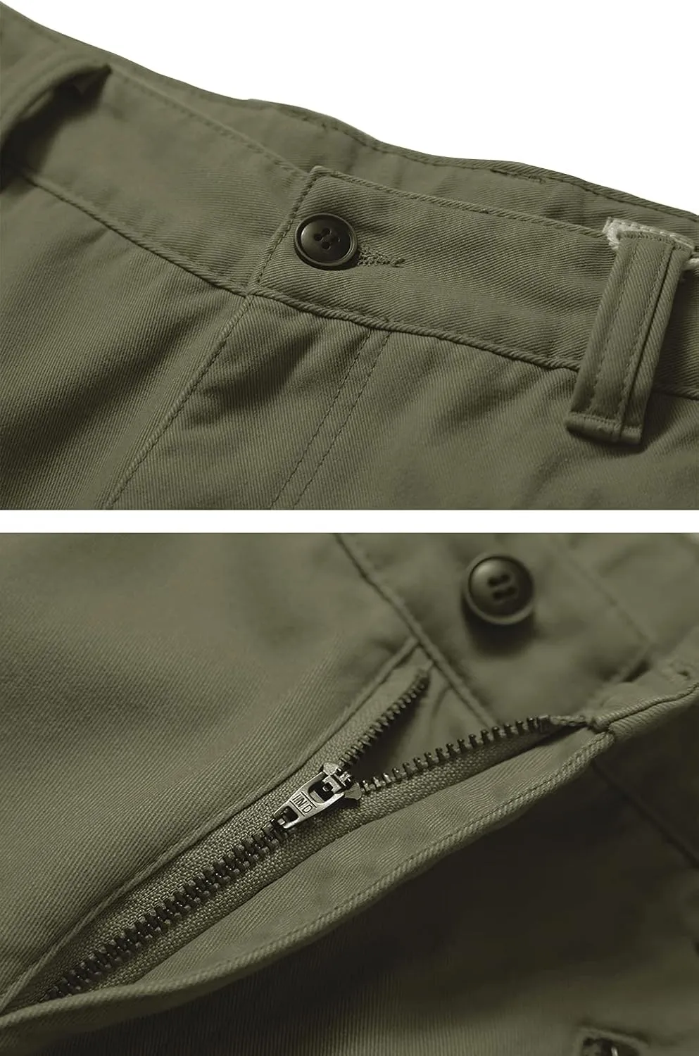 AKARMY Men's Fleece Lined Hiking Pants Outdoor Cargo Pants Casual Work Ski Pants with 8 Pockets