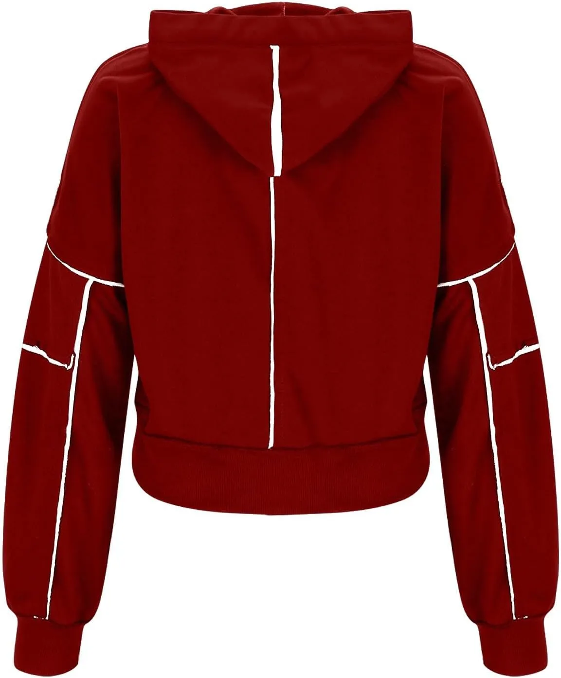 Akklian Zip Up Hoodies for Women Fashion Cropped Sweatshirt Fleece Lined Y2K Fall Teen Girls Preppy Clothes Casual Jackets