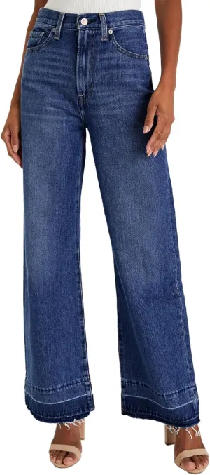 Astylish Women's High Waisted Wide Leg Jeans Trendy Straight Leg Jeans Zimbaplatinum Denim Pants