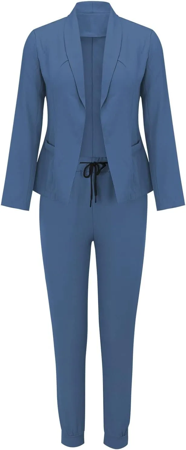 Business Casual Outfits for Women Plus Size Pants Suit Dressy Women's 2 Piece Formal Work Wear Office Dress Blazer