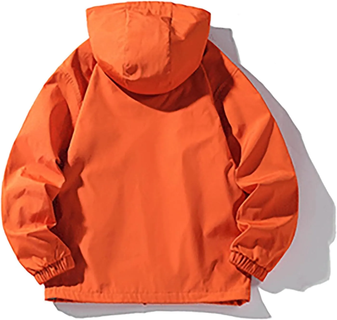 Cambkatl Men's Lightweight Windbreaker Jacket Loose Fit Outdoor Long Sleeve Full Zip Hoodies for Running Cycling Hiking Golf