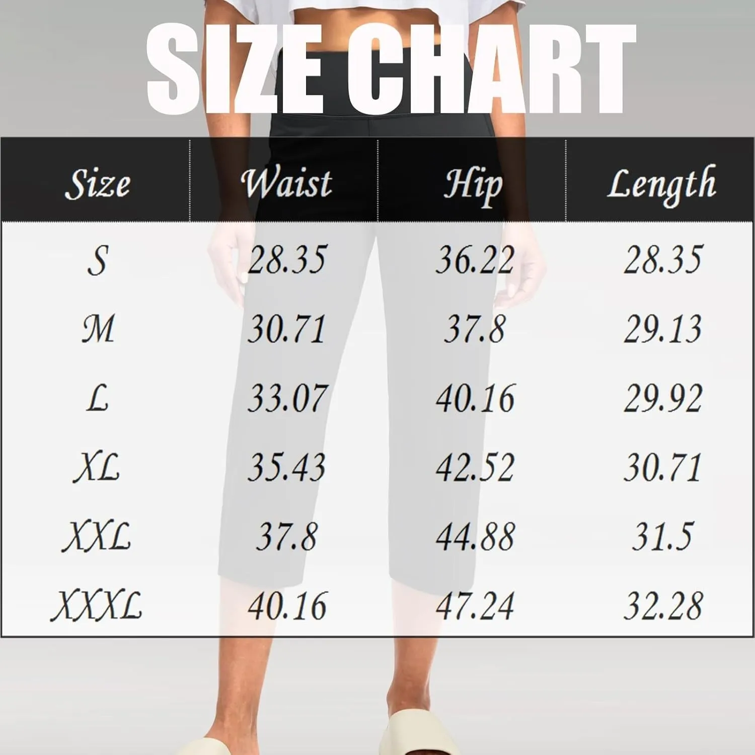 Capri Pants for Women Tummy Control Yoga Capris with Pockets Black Capri Leggings Straight Leg Crop Yoga Pant