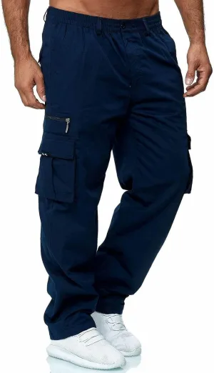 Cargo Pants for Men with Pockets Cotton Hiking Sweatpants Casual Athletic Jogger Sports Outdoor Relaxed Fit Pants