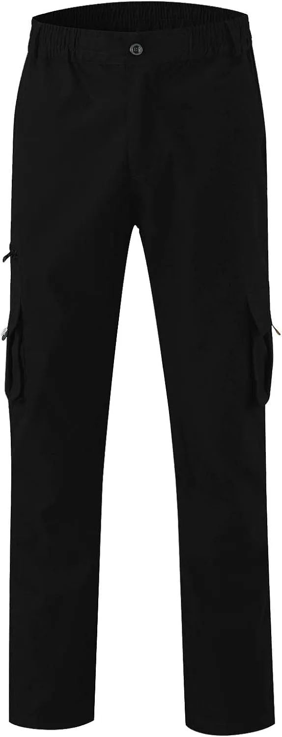 Cargo Pants for Men with Pockets Cotton Hiking Sweatpants Casual Athletic Jogger Sports Outdoor Relaxed Fit Pants