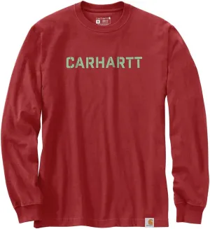 Carhartt Men's 105951 Loose Fit Heavyweight Long-Sleeve Logo Graphic T-Shirt