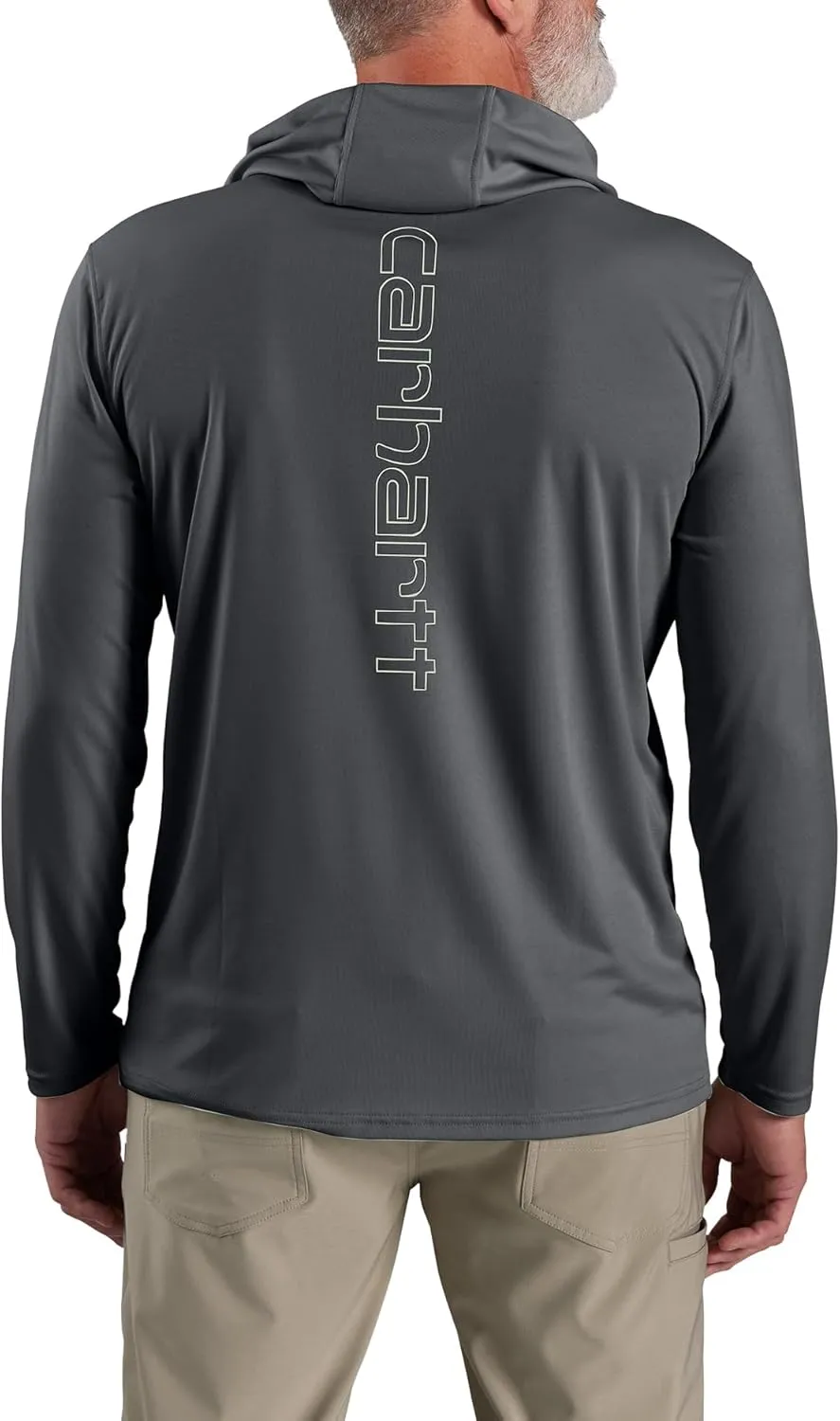 Carhartt Men's Force Sun Defender™ Lightweight Long-Sleeve Hooded Logo Graphic T-Shirt