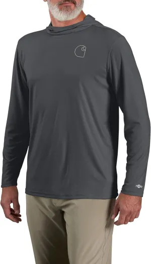 Carhartt Men's Force Sun Defender™ Lightweight Long-Sleeve Hooded Logo Graphic T-Shirt