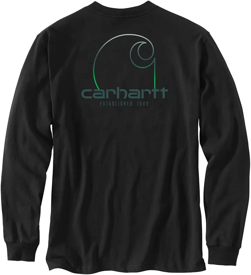 Carhartt Men's Loose Fit Heavyweight Long Sleeve Pocket C Graphic T-Shirt