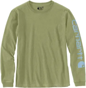 Carhartt Women's Plus Size Loose Fit Heavyweight Long Logo Sleeve Graphic T-Shirt