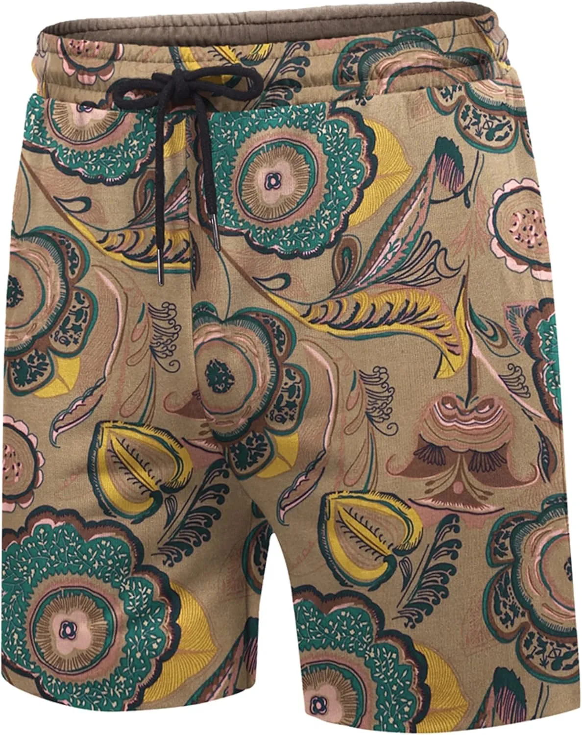 COOFANDY Men's Hawaiian Matching Set Summer Beach 2 Piece Outfits Flower Button Down Shirts and Shorts Vacation Outfits