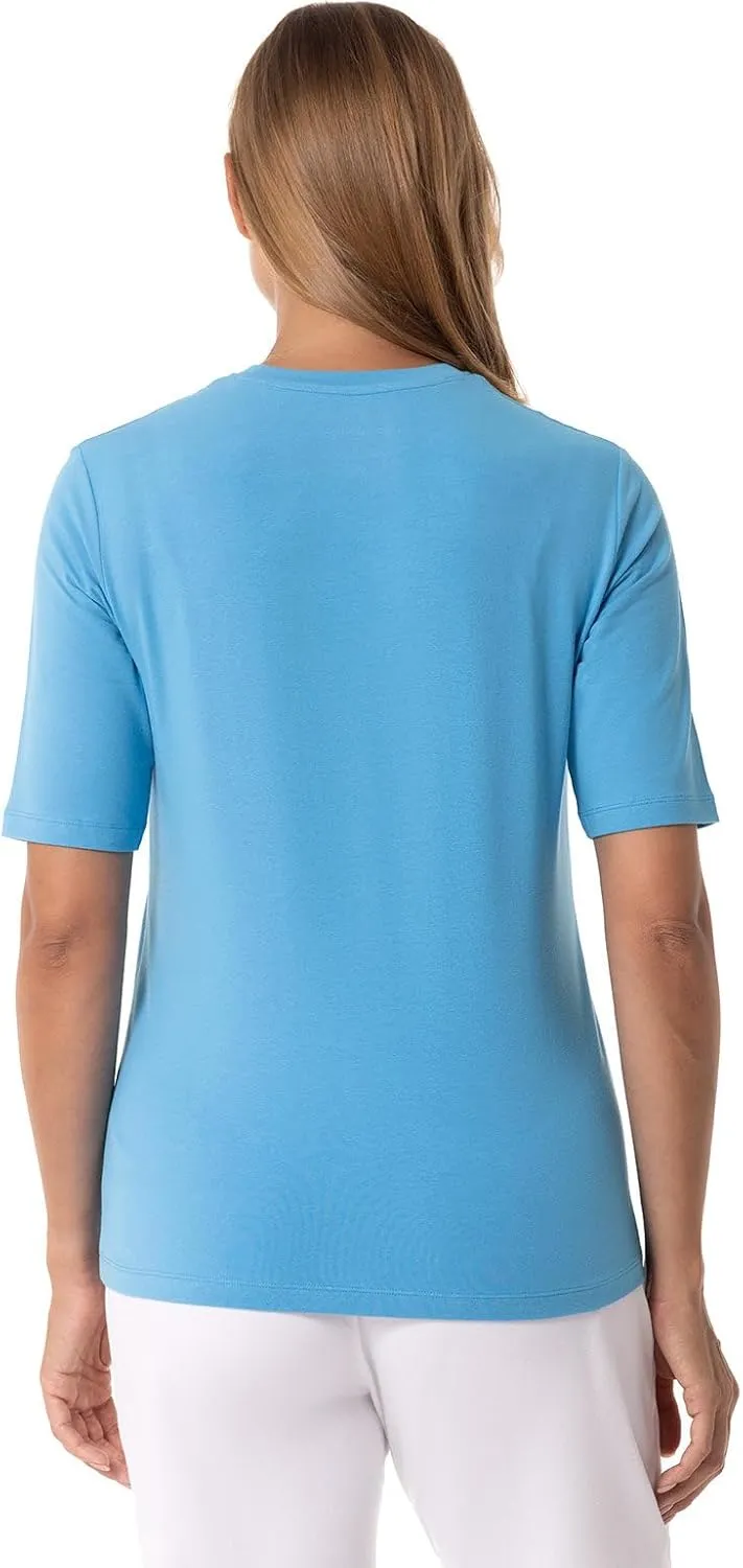 Coolibar UPF 50  Women's Morada Everyday Short Sleeve T-Shirt - Sun Protective