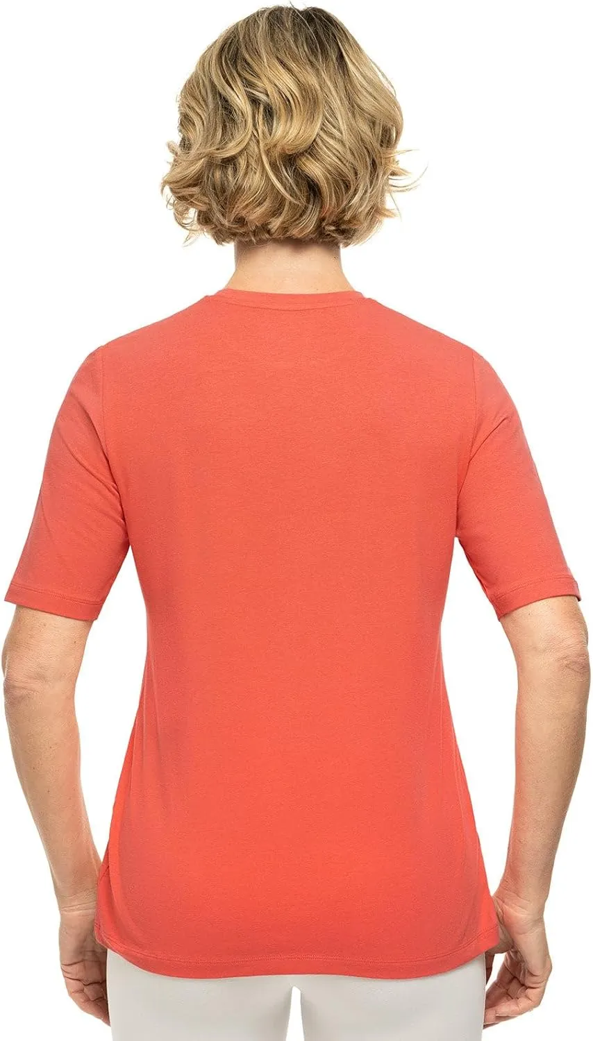 Coolibar UPF 50  Women's Morada Everyday Short Sleeve T-Shirt - Sun Protective