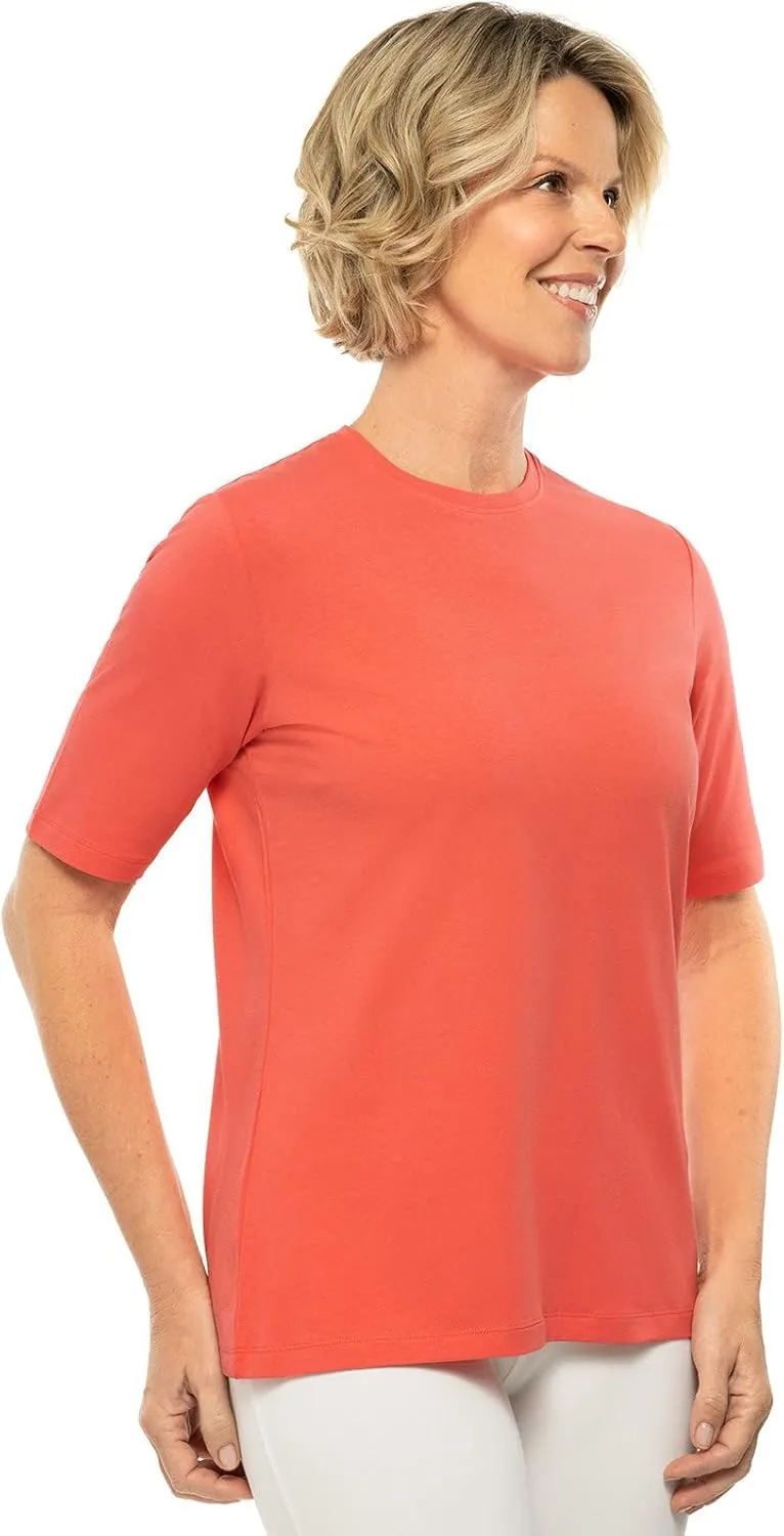 Coolibar UPF 50  Women's Morada Everyday Short Sleeve T-Shirt - Sun Protective