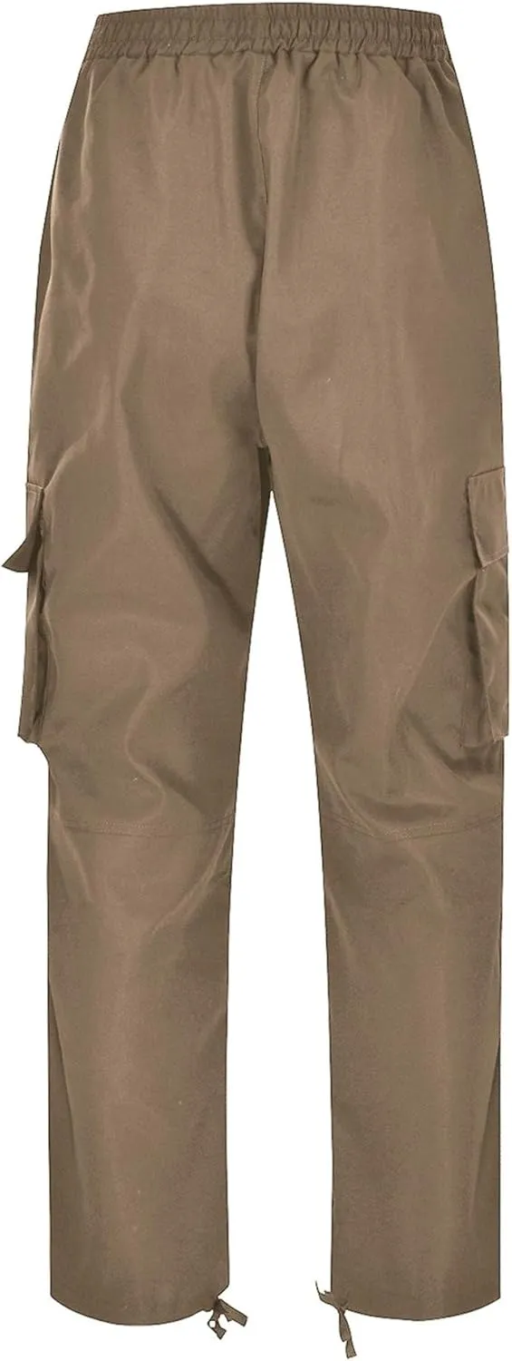 DGHM-JLMY Mens Outdoor Cargo Pants Casual Hiking Athletic Pant Trousers Drawstring Loose Straight Joggers Sweatpants
