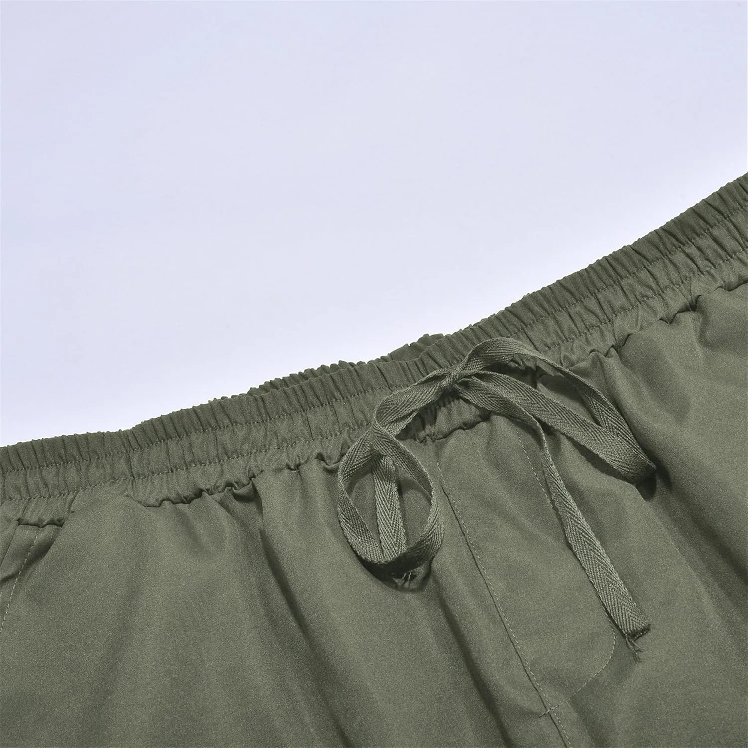 DGHM-JLMY Mens Outdoor Cargo Pants Casual Hiking Athletic Pant Trousers Drawstring Loose Straight Joggers Sweatpants