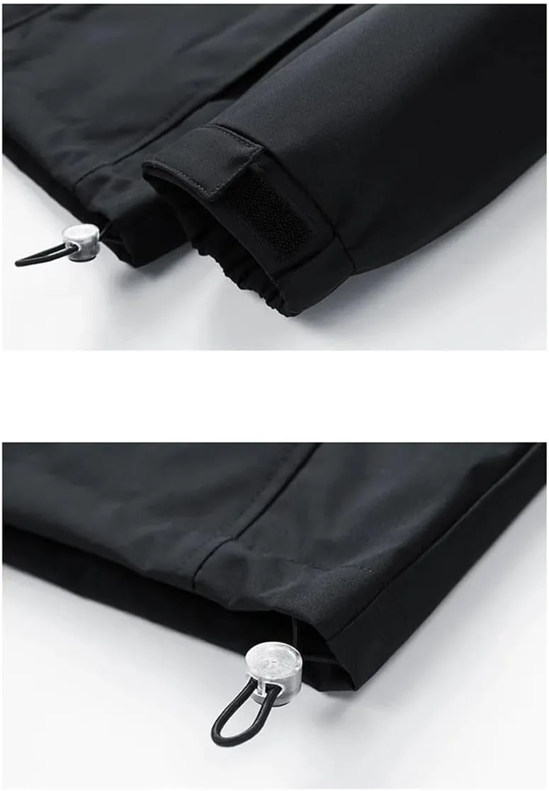 Dninmim Men's Outdoor Hooded Jackets Windbreak Coat Casual Jacket Solid Outerwear Top
