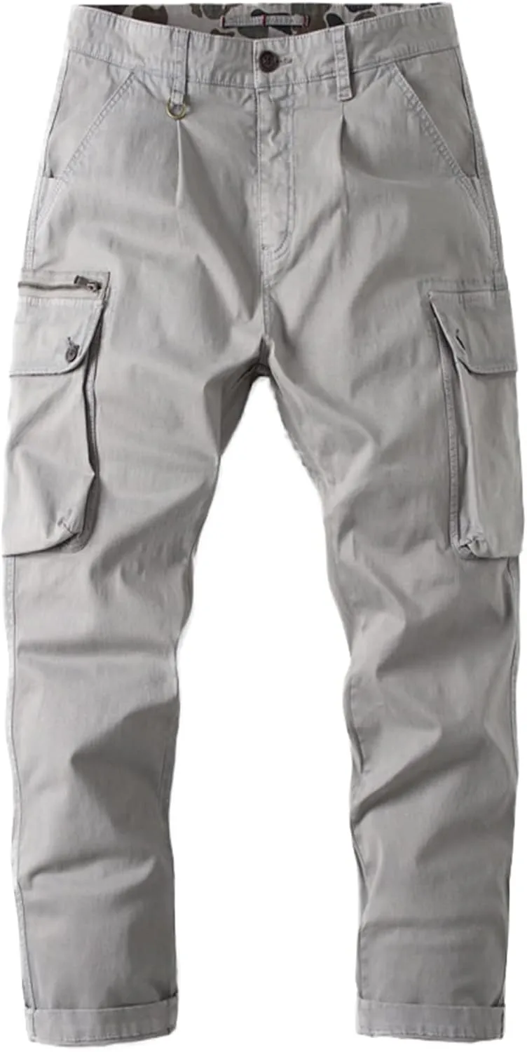 Donggu Hiking Tactical Pants Men's Lightweight Ripstop Outdoor Cargo Pants Multi Pockets Combat Trousers