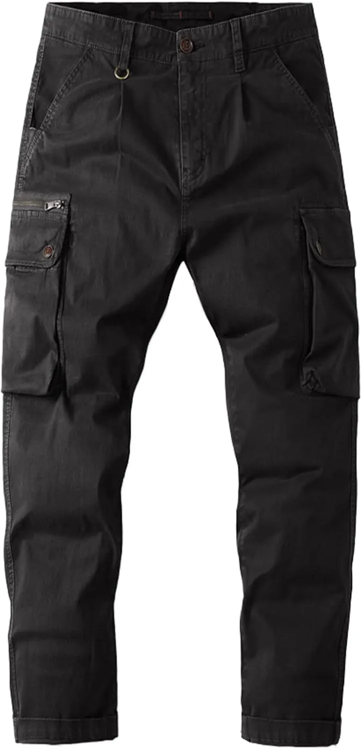 Donggu Hiking Tactical Pants Men's Lightweight Ripstop Outdoor Cargo Pants Multi Pockets Combat Trousers