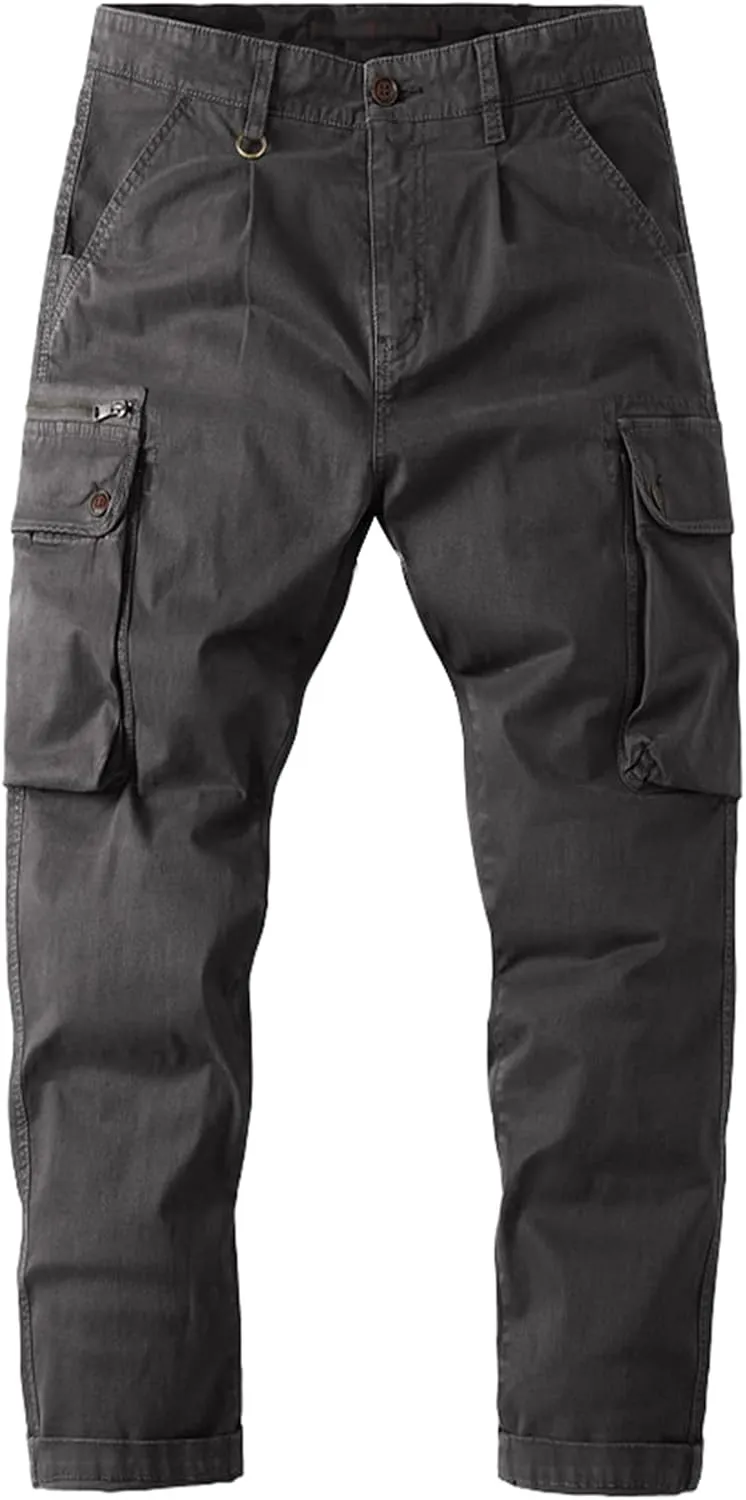 Donggu Hiking Tactical Pants Men's Lightweight Ripstop Outdoor Cargo Pants Multi Pockets Combat Trousers