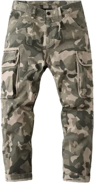 Donggu Hiking Tactical Pants Men's Lightweight Ripstop Outdoor Cargo Pants Multi Pockets Combat Trousers