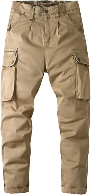 Donggu Hiking Tactical Pants Men's Lightweight Ripstop Outdoor Cargo Pants Multi Pockets Combat Trousers
