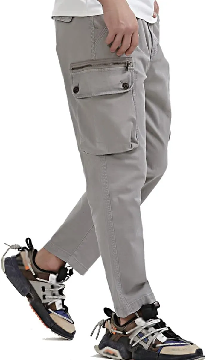 Donggu Hiking Tactical Pants Men's Lightweight Ripstop Outdoor Cargo Pants Multi Pockets Combat Trousers