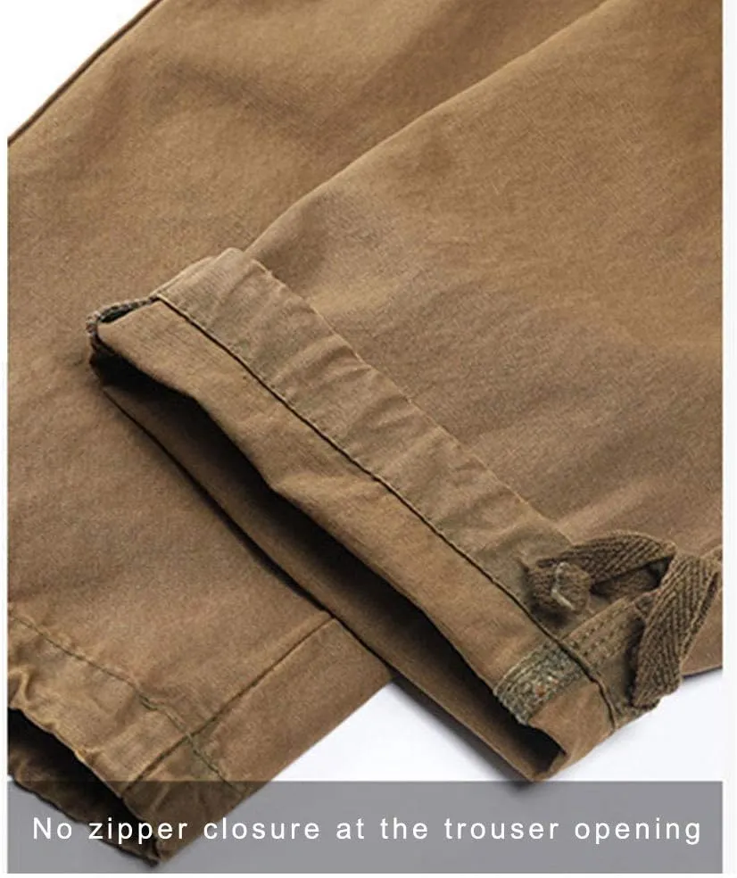 ebossy Mens Casual Multi-Pocket Cargo Pants Outdoor Military Tactical Twill Jogger Trousers