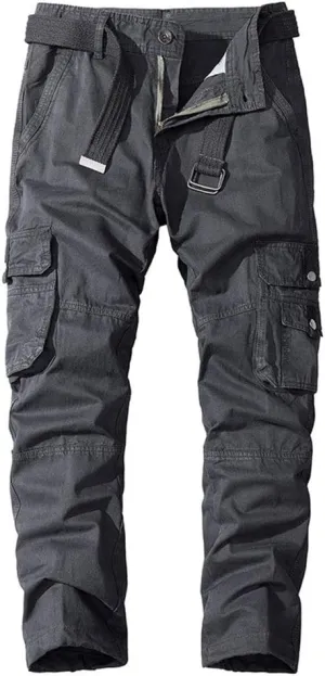 ebossy Mens Casual Multi-Pocket Cargo Pants Outdoor Military Tactical Twill Jogger Trousers