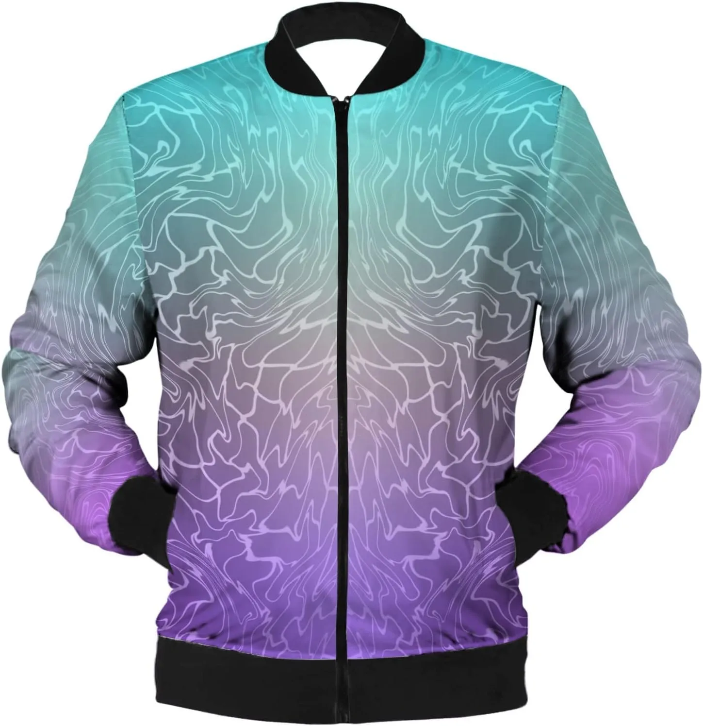 Faux Fur Jacket Men Mens Lightweight Jacket Autumn and Winter Printed Thin Jackets Casual Versatile Printed Jackets