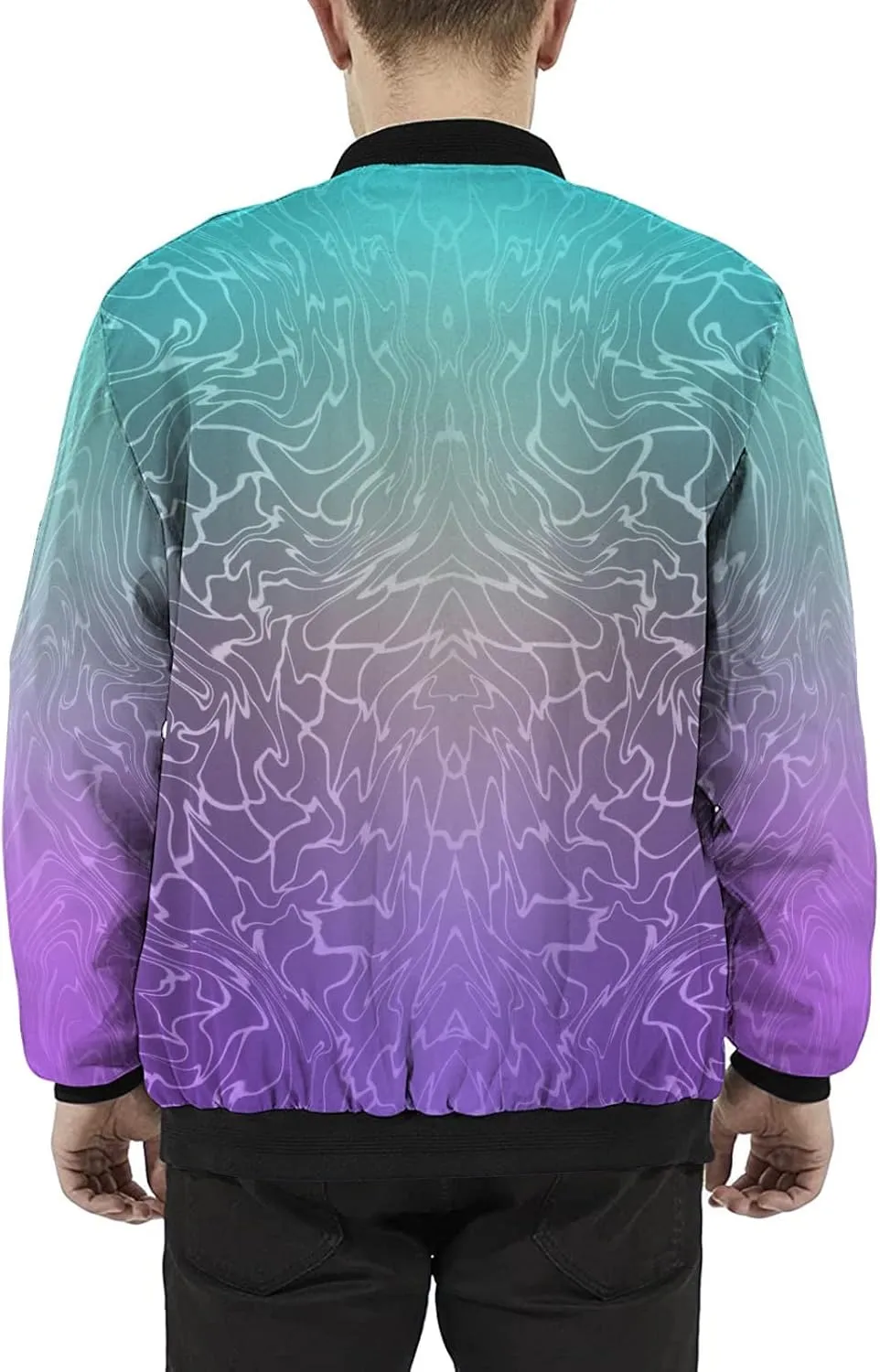 Faux Fur Jacket Men Mens Lightweight Jacket Autumn and Winter Printed Thin Jackets Casual Versatile Printed Jackets