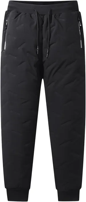 Fleece Lined Snow Pants Sherpa Lined Sweatpants Winter Thicken Fleece Pants Outdoor Joggers for Men Women