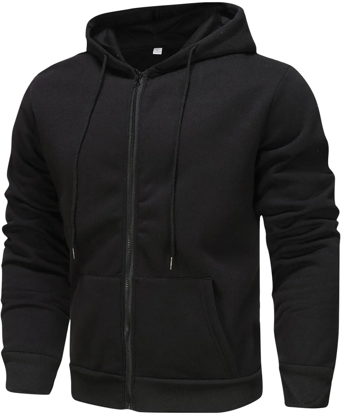 Full Zip Hoodies For Men,Mens Sweatshirt Hooded Fall Sports Jacket Lightweight Slim Fit Casual Long Sleeve Coat