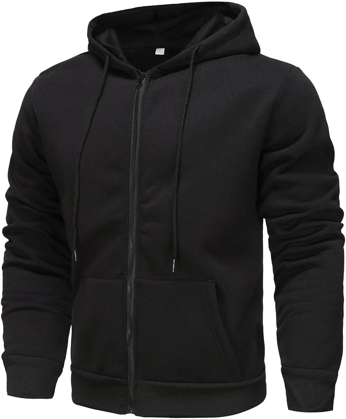 Full Zip Hoodies For Men,Mens Sweatshirt Hooded Fall Sports Jacket Lightweight Slim Fit Casual Long Sleeve Coat