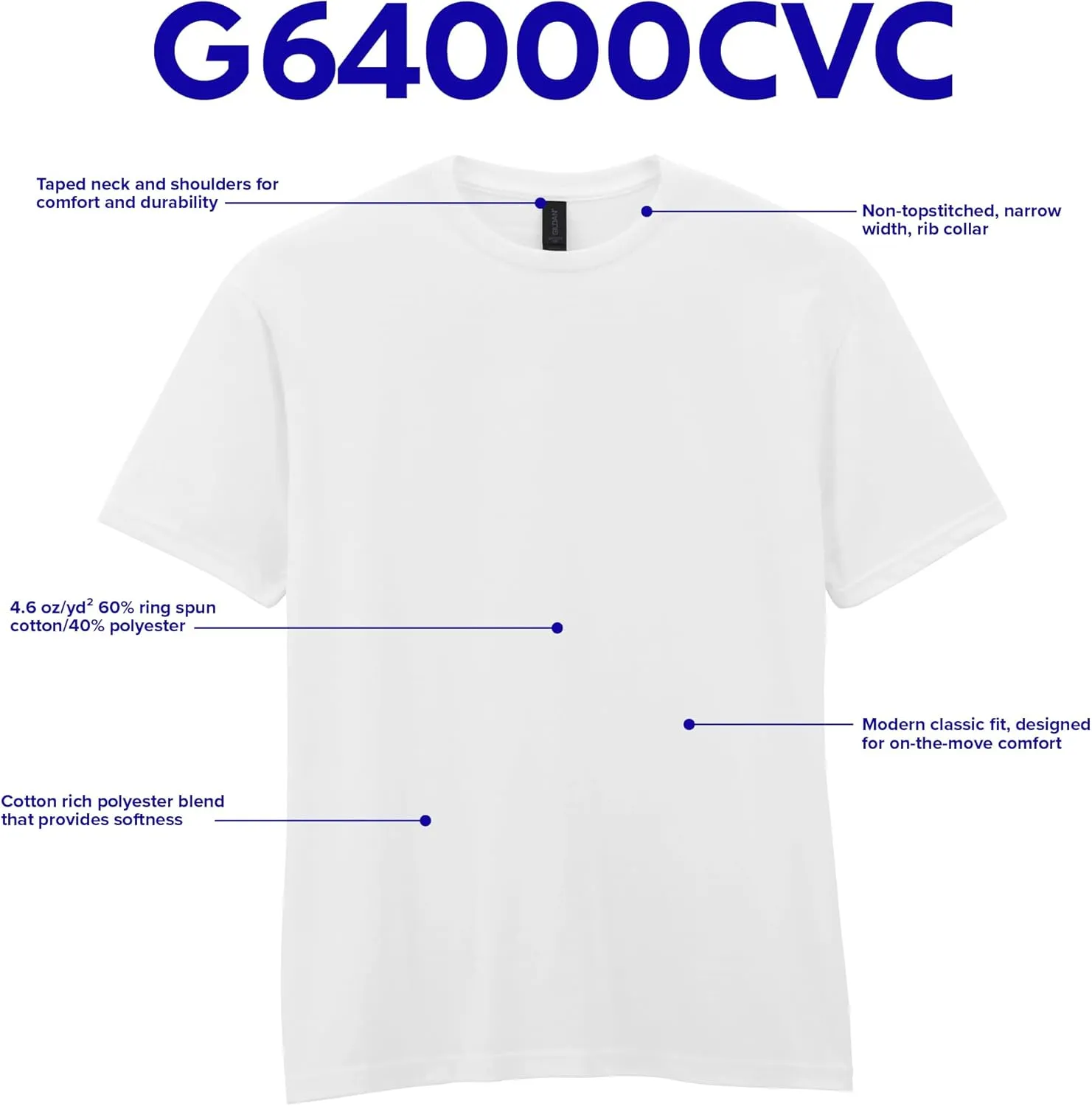 Gildan Adult Softstyle CVC Short Sleeve T-Shirt, Style G67000/G64000CVC, Multipack