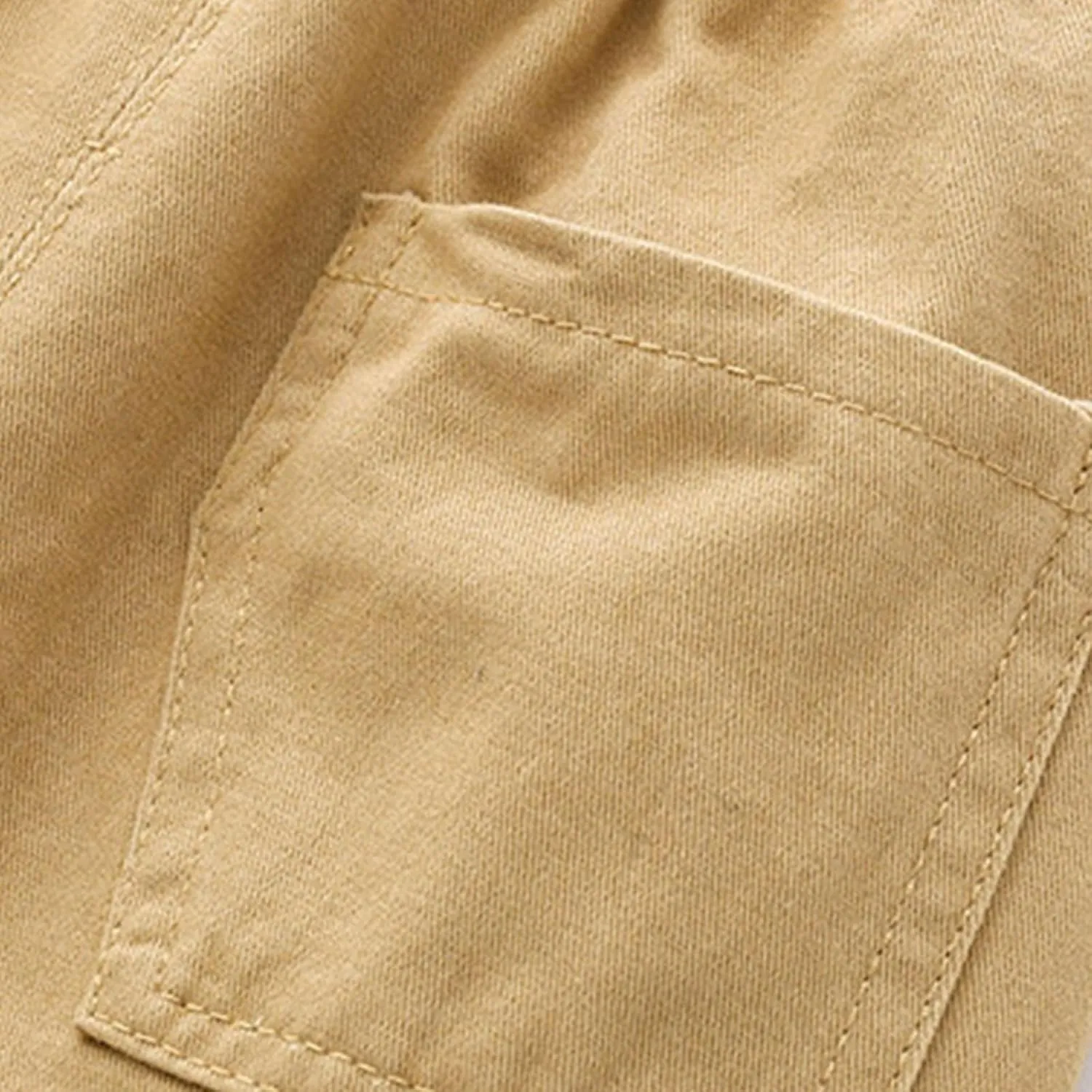 Girls Vintage Multi-Pocket Cargo Pants Elastic Waist Jogger Pants Kids Hiking Trousers