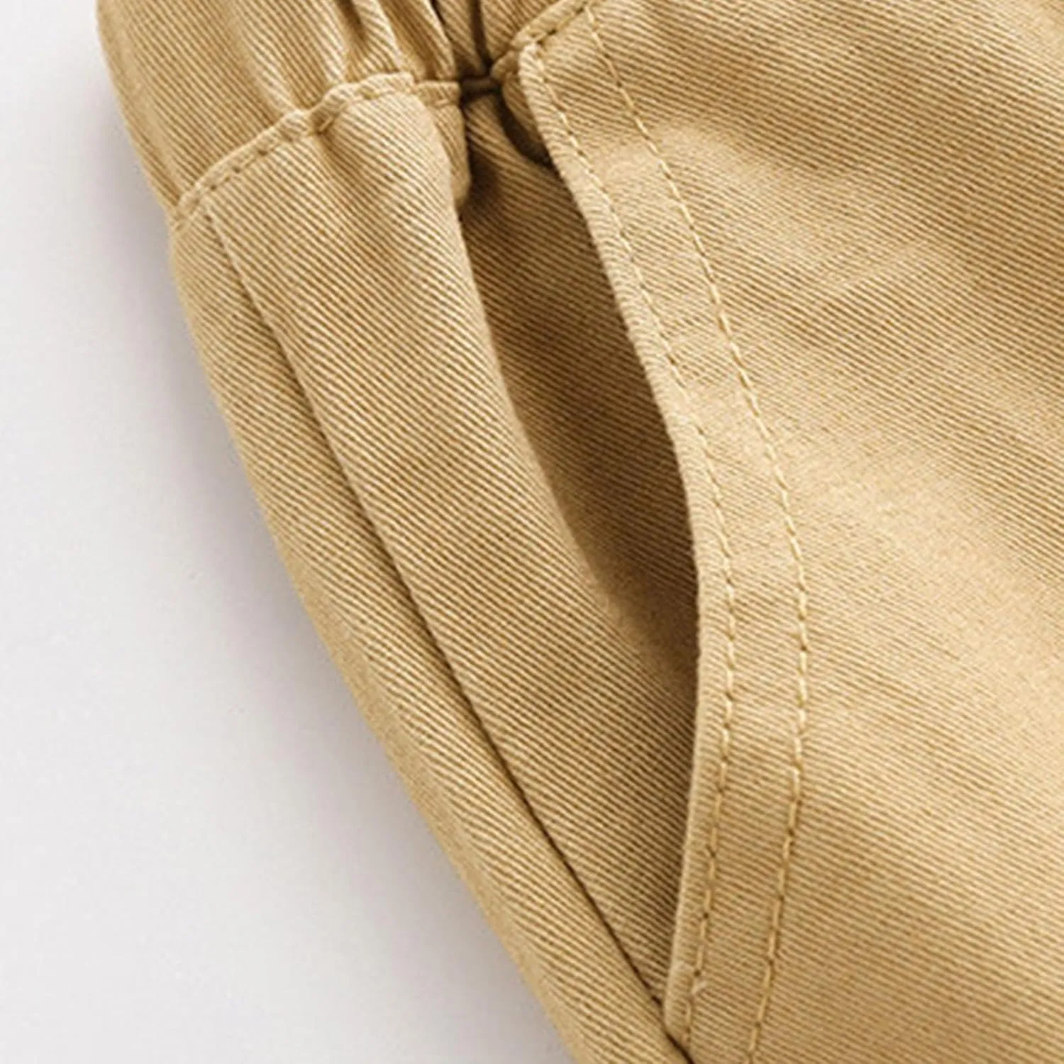 Girls Vintage Multi-Pocket Cargo Pants Elastic Waist Jogger Pants Kids Hiking Trousers