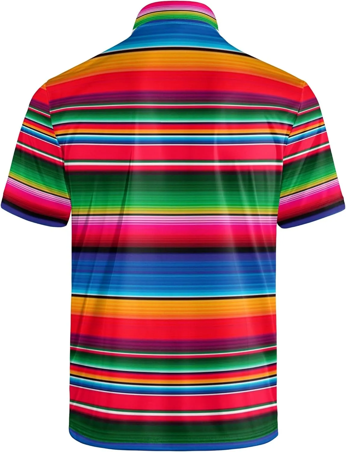 Golf Shirts for Men Printed Quick Dry Short Sleeve Performance Polo Shirts Moisture Wicking Collared Tennis T-Shirt