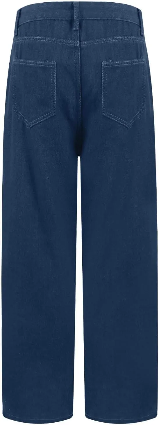 Highwaisted Jeans Womens Stretchy Jeans Pants for Women Baggy Wide Leg Microelastic Dressy Casual Summer Boho Slimming