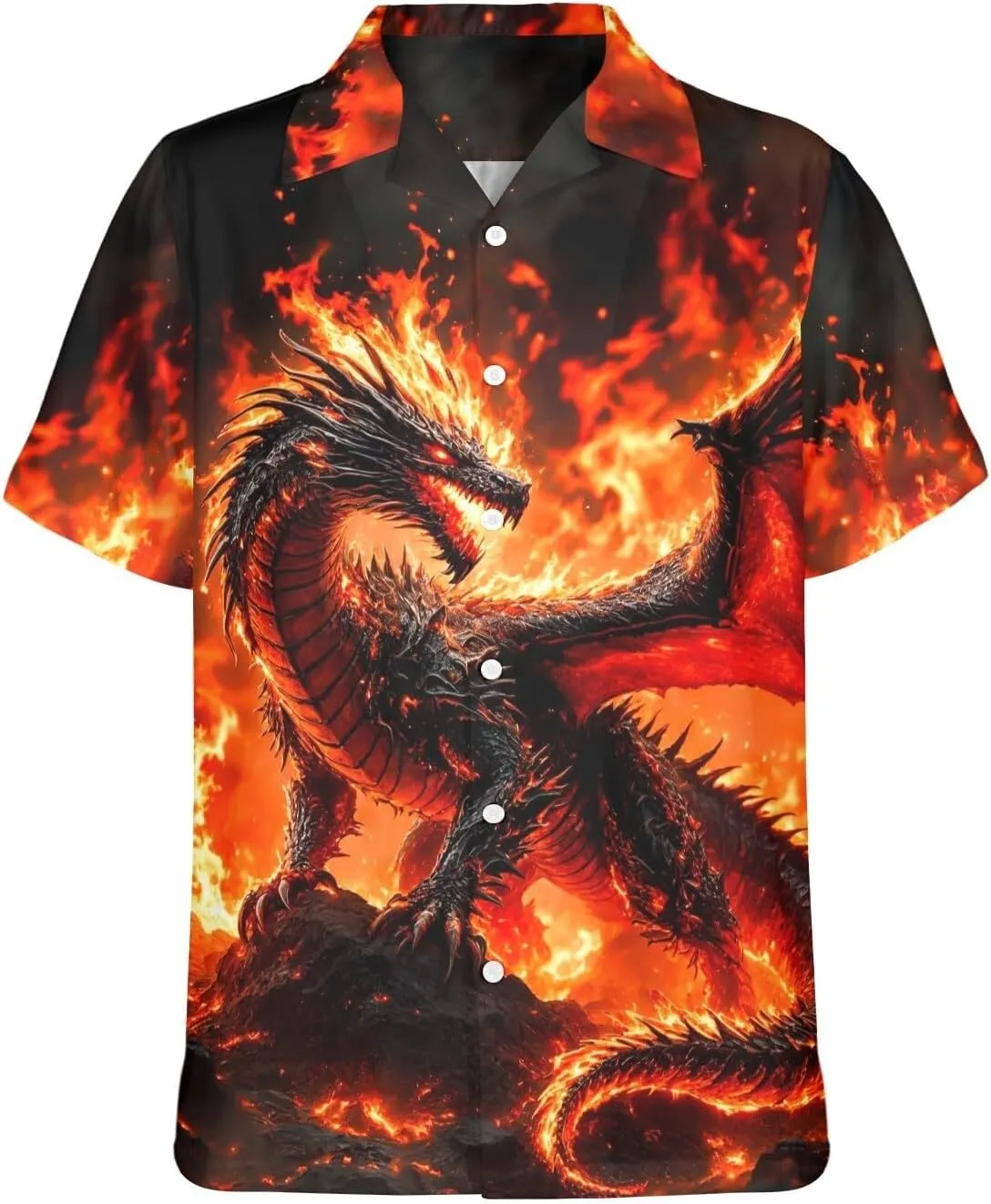 HUGLAZY July 4th Day Hawaiian Shirt for Men Tropical Short Sleeve Button Down Shirts Funny Party Outfit