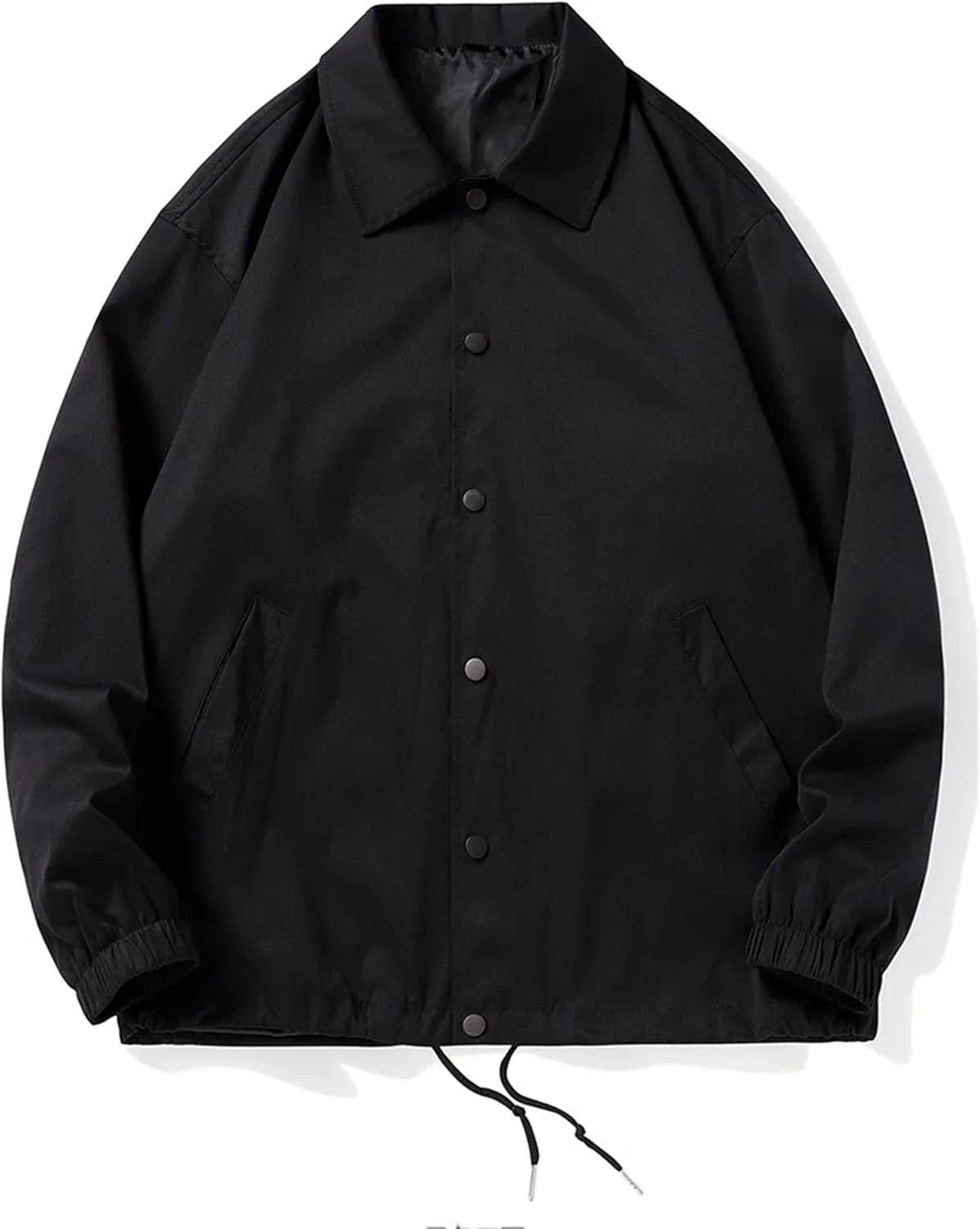 JEKE-DG Men's Fashion Casual Lapel Jacket Solid Lightweight Button Down Jackets Long Sleeve Classic Jacket Coat
