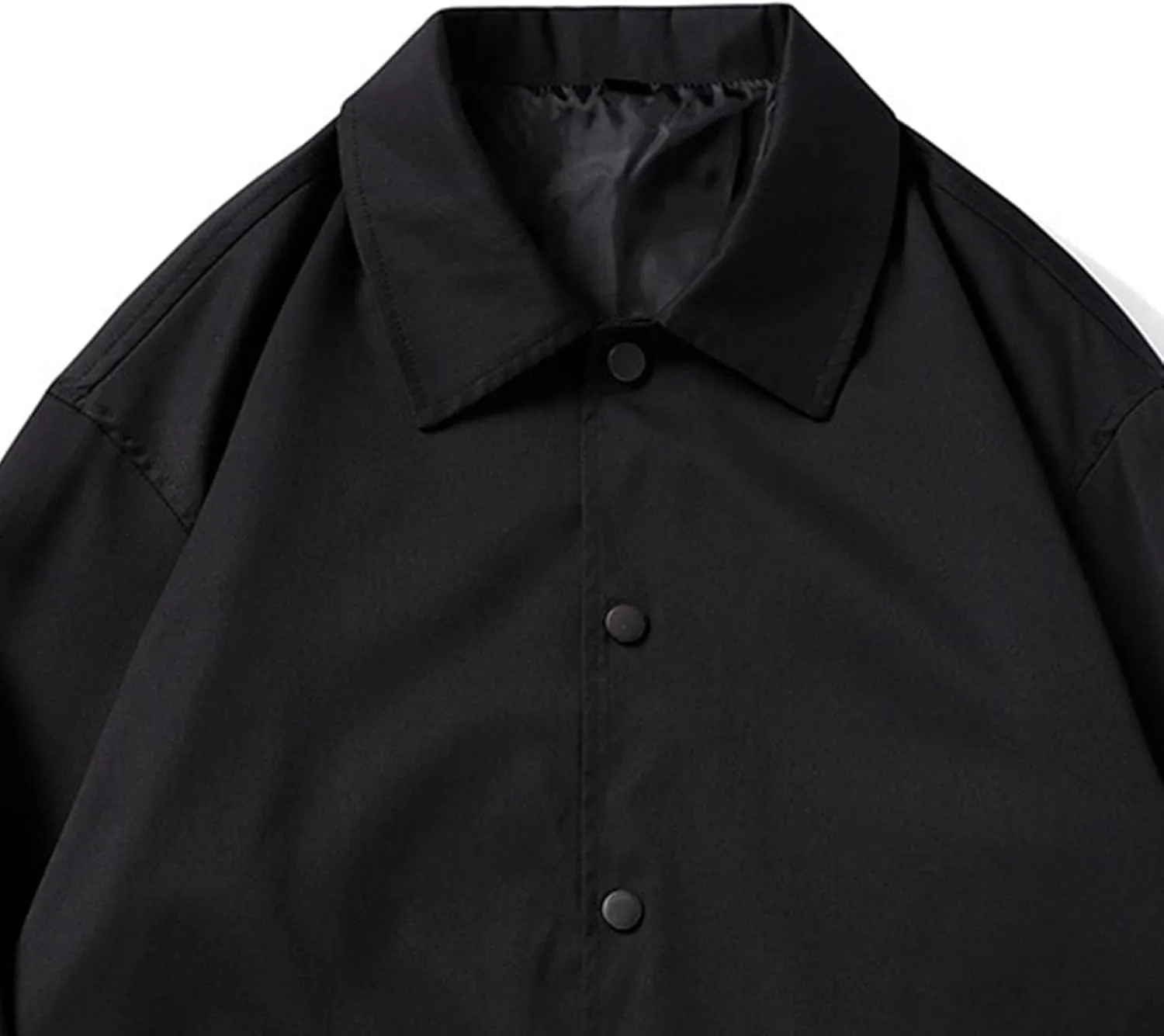 JEKE-DG Men's Fashion Casual Lapel Jacket Solid Lightweight Button Down Jackets Long Sleeve Classic Jacket Coat