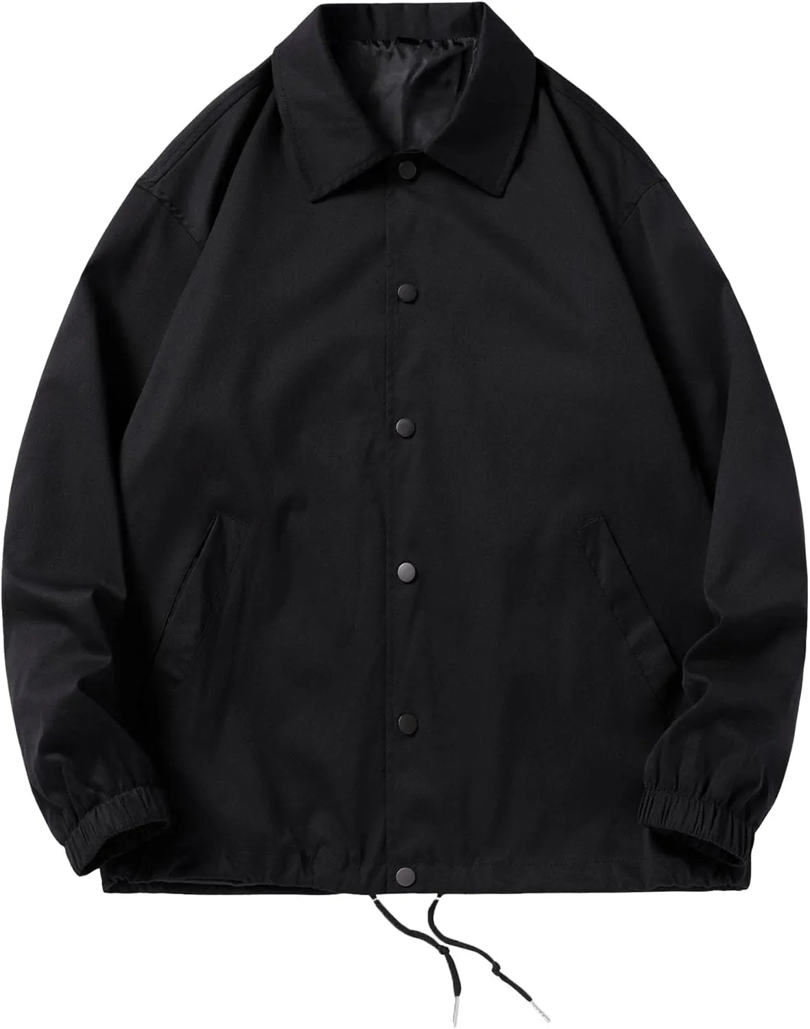 JEKE-DG Men's Fashion Casual Lapel Jacket Solid Lightweight Button Down Jackets Long Sleeve Classic Jacket Coat