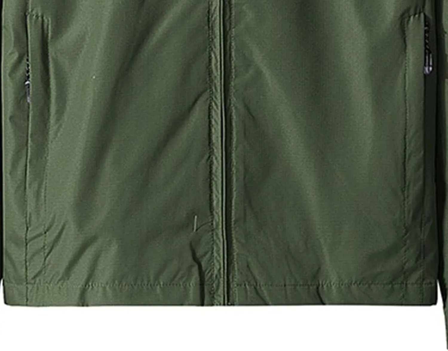 JEKE-DG Men's Full Zip Casual Windbreaker Jacket Hooded Long Sleeve Waterproof Jackets Solid Loose Fit Jacket Coat