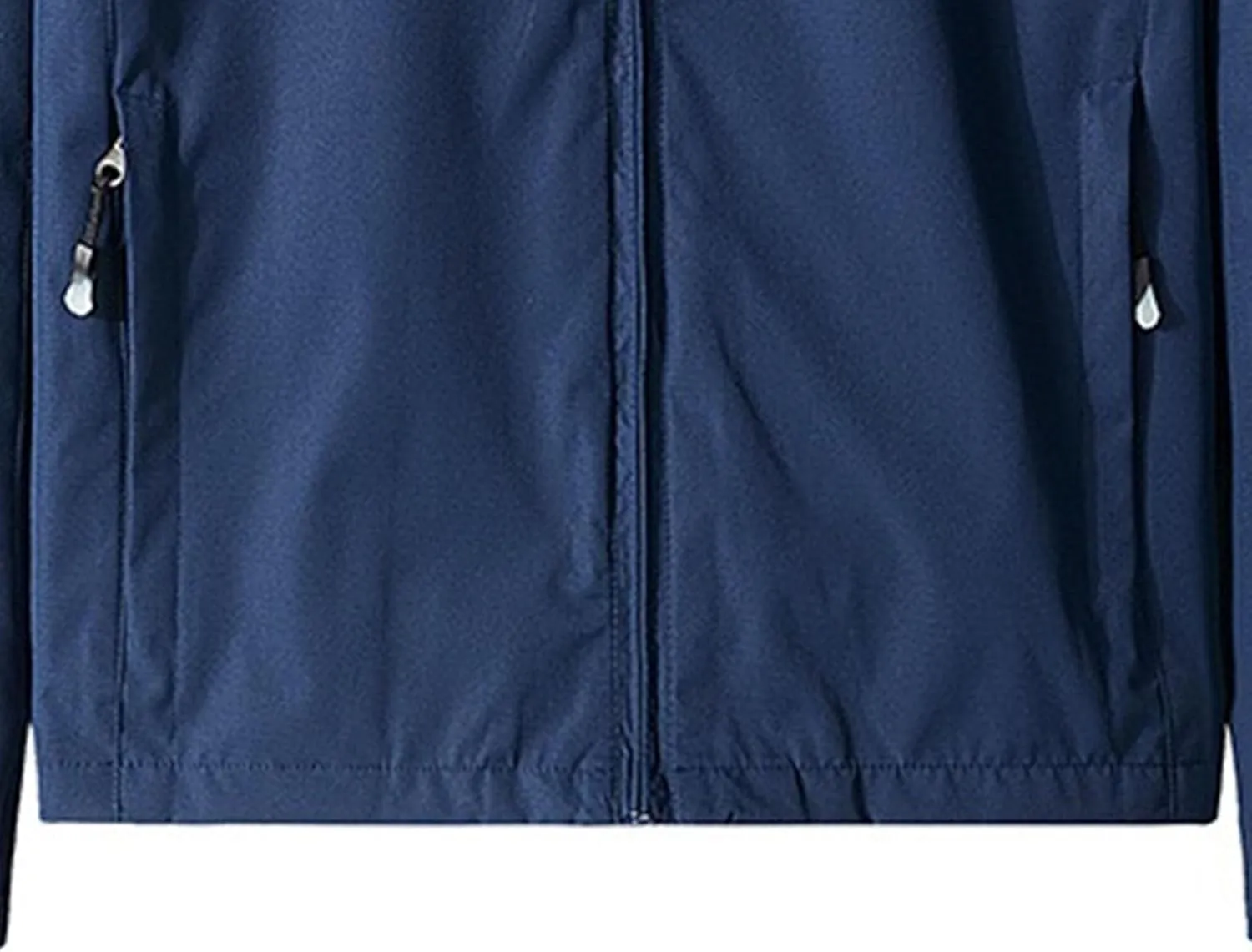 JEKE-DG Men's Full Zip Casual Windbreaker Jacket Hooded Long Sleeve Waterproof Jackets Solid Loose Fit Jacket Coat