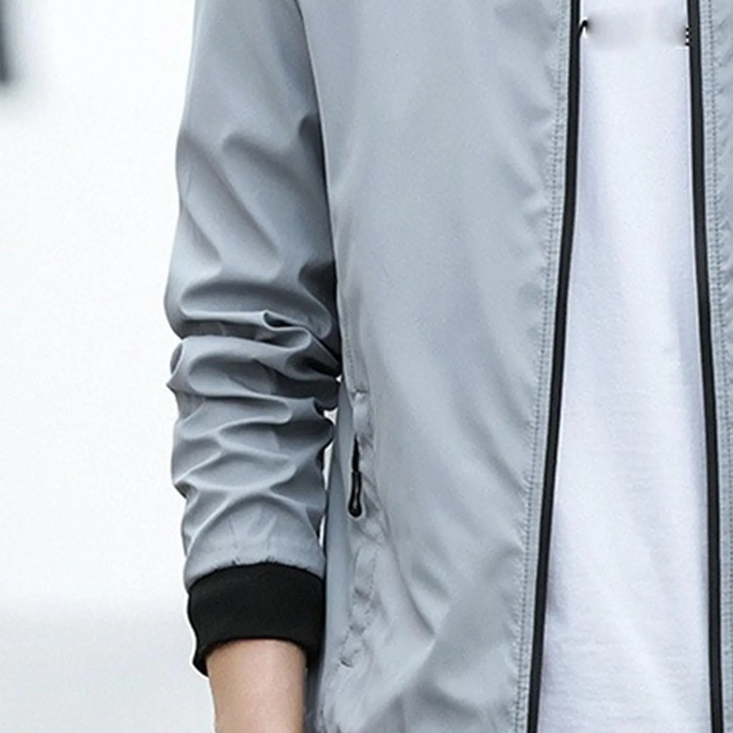 JEKE-DG Men's Relaxed Fit Classic Outdoor Jacket Lightweight Fashion Baseball Overshirt Casual Spring Fall Jacket Coat