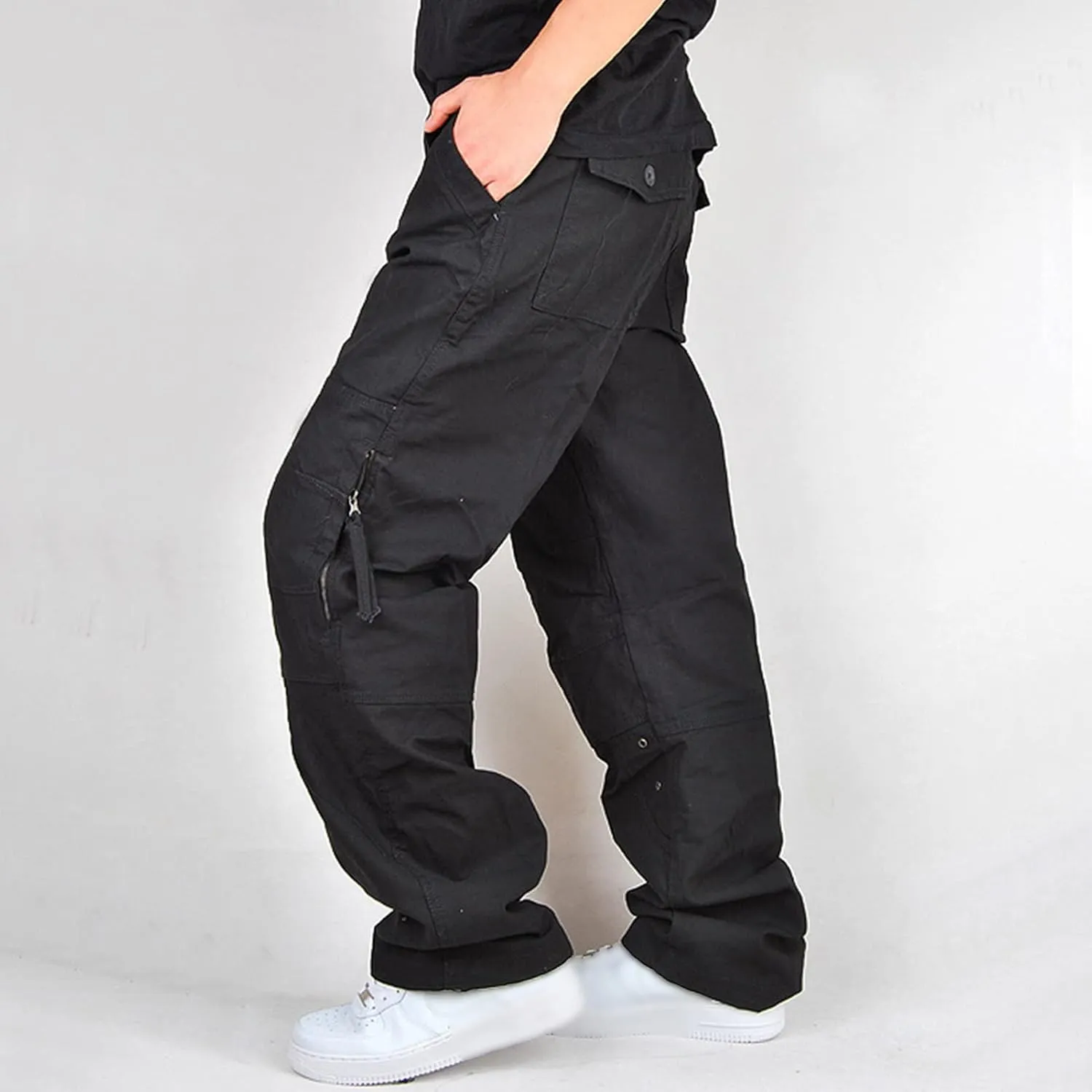 JEShifangjiusu Men's Outdoor Cargo Pants with Multi Pockets Cotton Tactical Hiking Pants Outdoor Military Army Cargo Pants