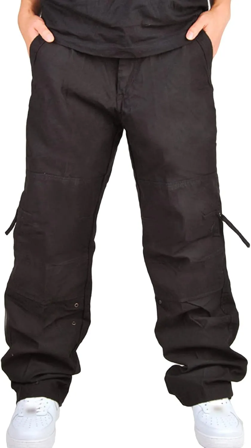 JEShifangjiusu Men's Outdoor Cargo Pants with Multi Pockets Cotton Tactical Hiking Pants Outdoor Military Army Cargo Pants