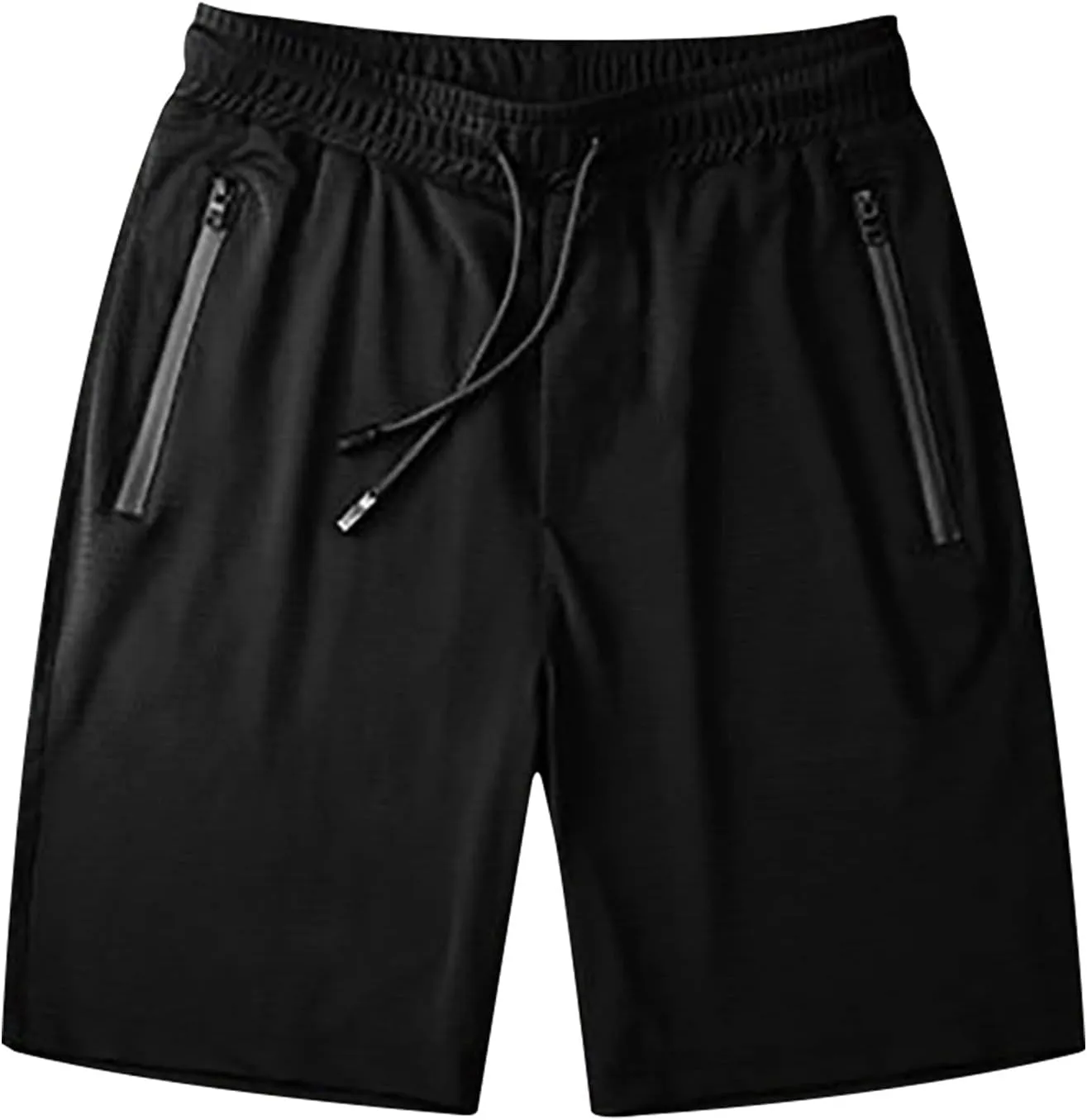 jsaierl Athletic Shorts for Men with Zipper Pockets Elastic Waistband Quick Dry Activewear Summer Lightweight Running Shorts